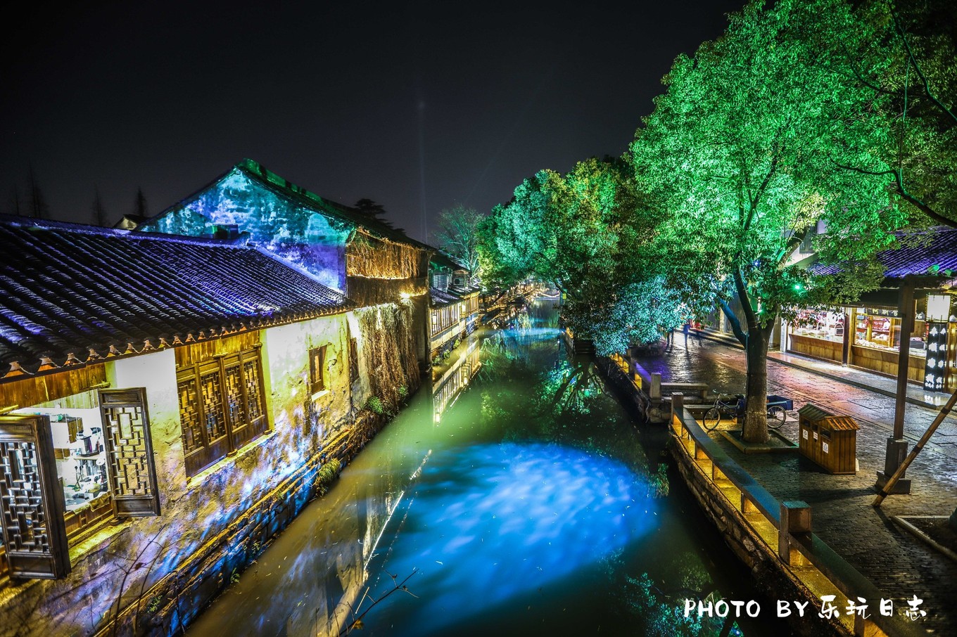 江南周庄古镇夜景美如画,推荐一个好的地方周庄古镇