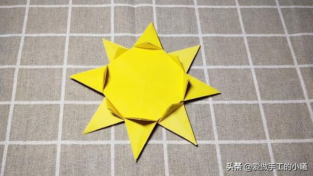 用折纸怎么折个太阳,折纸教程简单又漂亮用正方形纸折