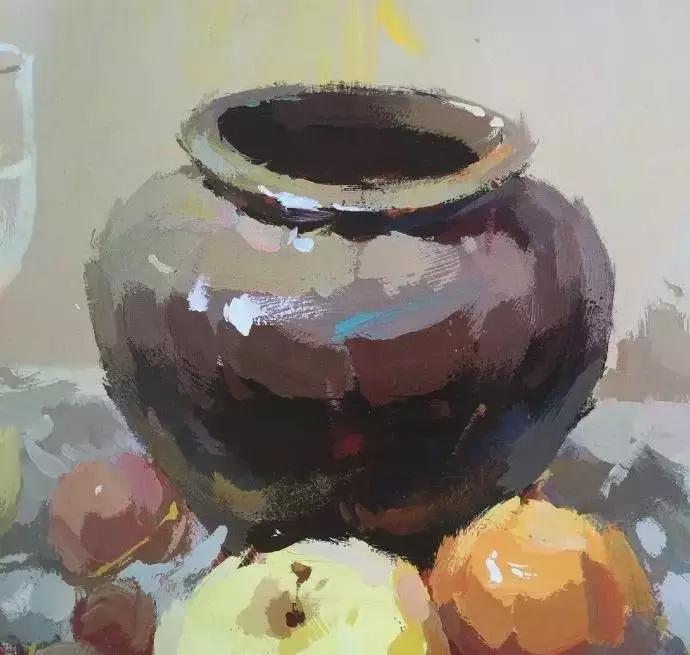 罐子素描要点,素描罐子和苹果的组合
