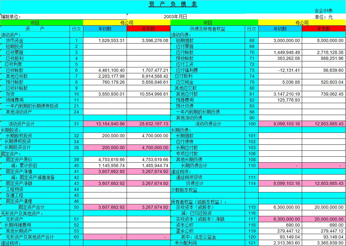 做账表格专用可打印,excel财务做账模板教程