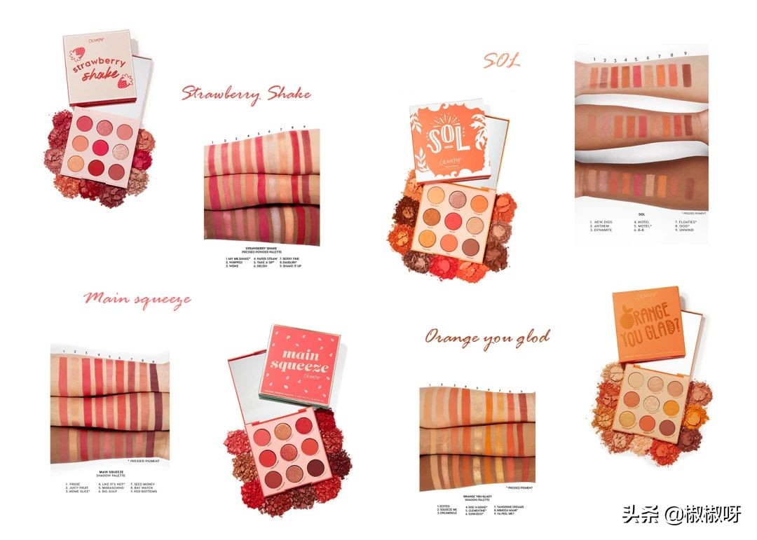 colourpop十大眼影,colourpopwhatever玫瑰豹纹盘12色眼影