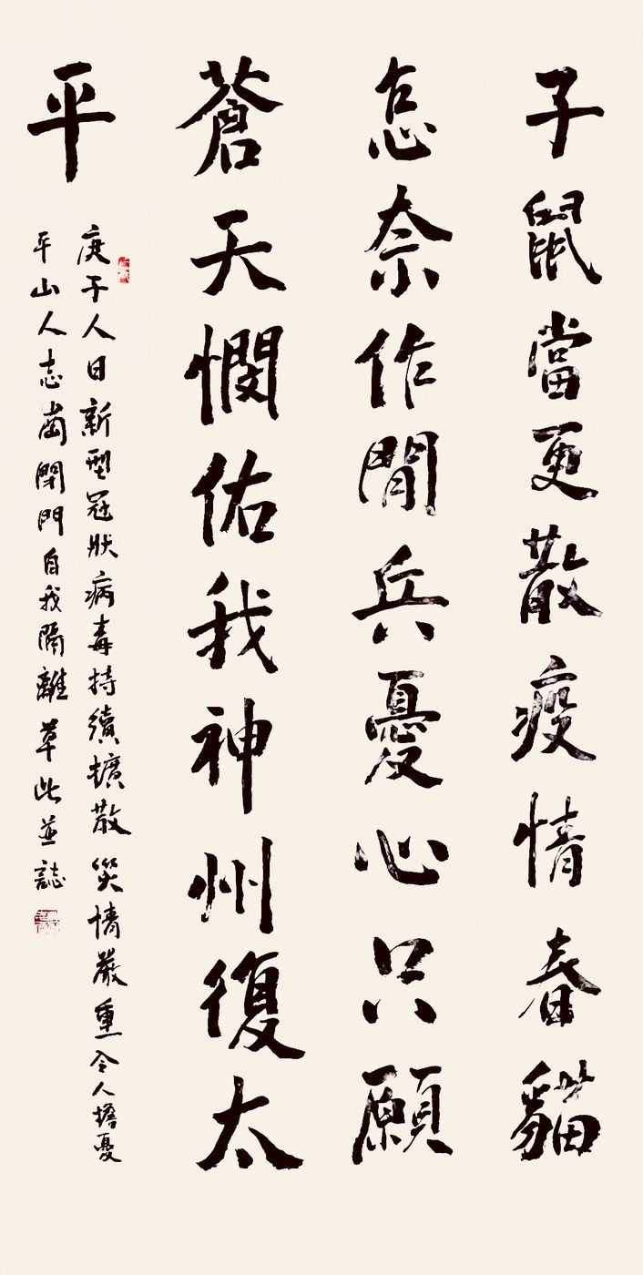 37位名家长江书法展,书法楷书武汉加油中国加油