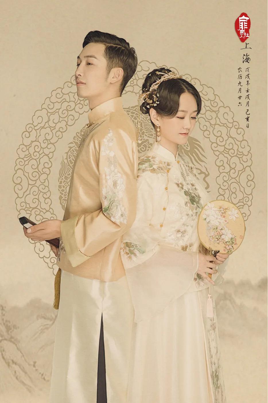 工笔画婚纱照加什么素材好看,工笔画婚纱照是怎么做出来的