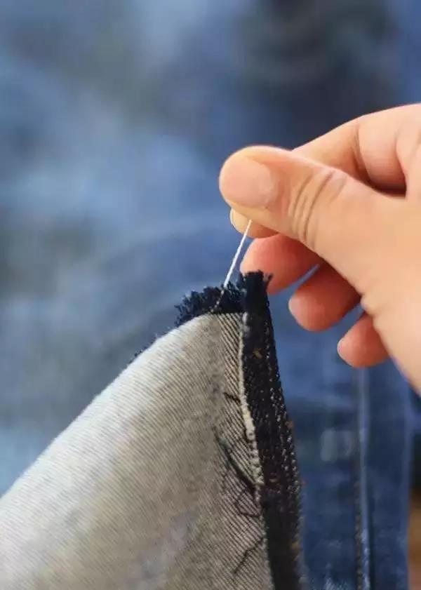 旧牛仔裤怎样改造流苏,家里面的废牛仔裤旧布料利用