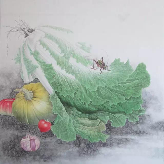 画白菜技法,3d白菜画