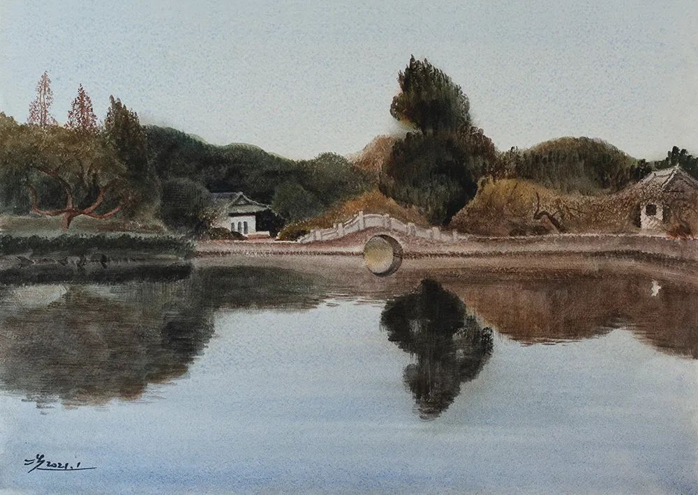 阿文绘画工作室,阿文流体画荷花