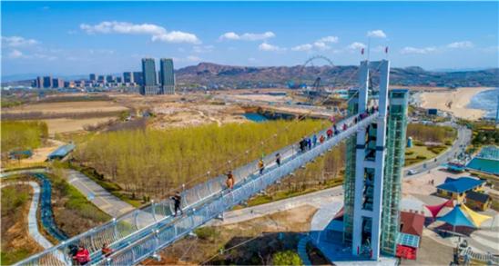 亚洲第一长玻璃栈桥,盖州海石天街玻璃栈桥