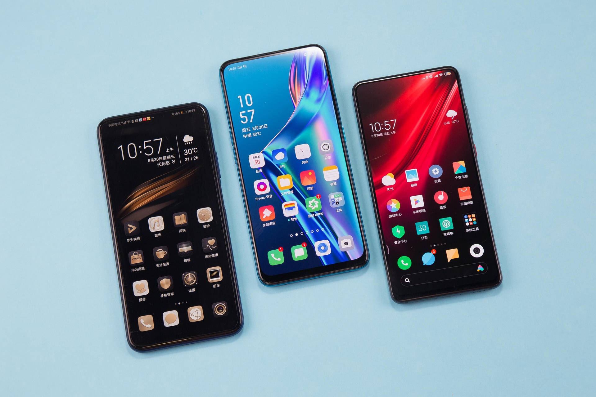 oppo华为小米千元机颜值对比,小米oppo华为旗舰机屏幕对比