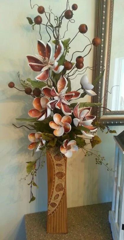 海边捡的贝壳可以做什么手工,贝壳创意手工种花