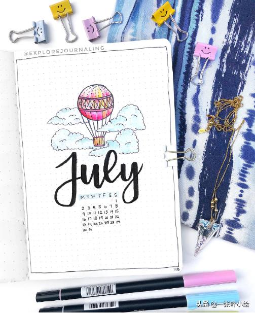 新手小白weeks手账排版,11月日历手帐教程无贴纸