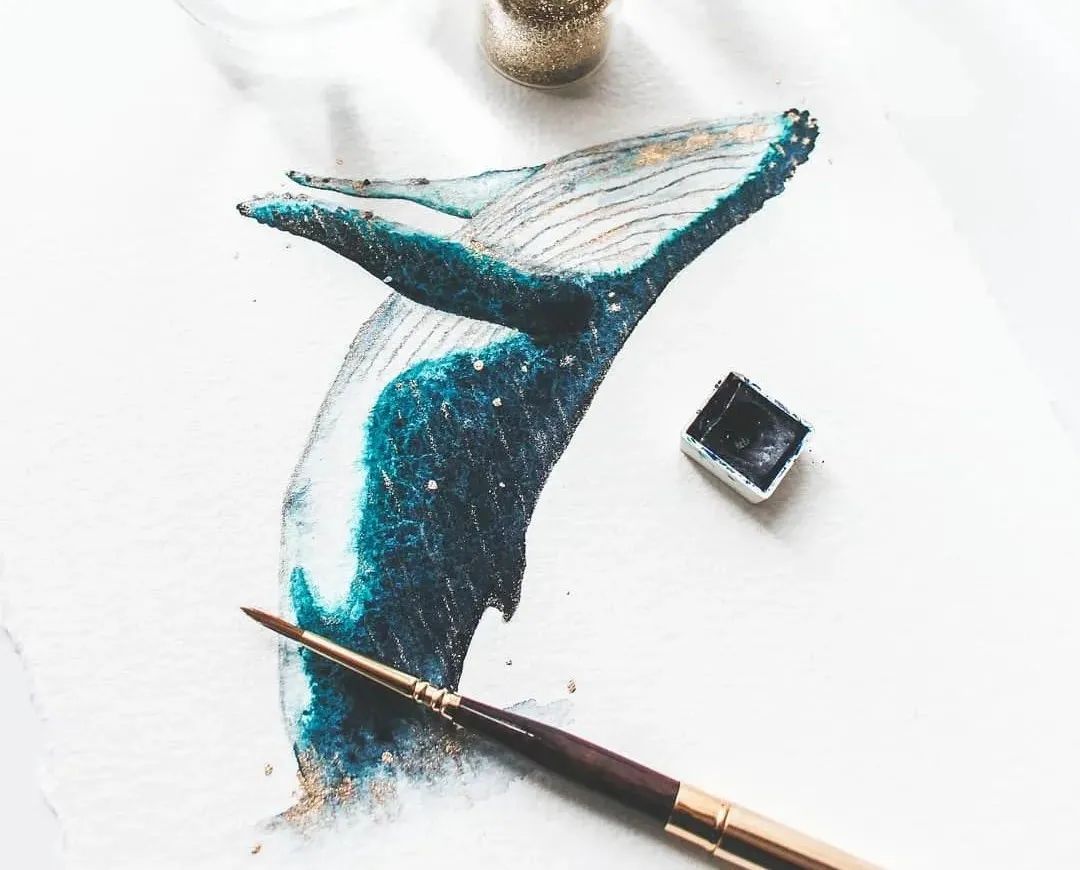 一头蓝鲸等于50只大象，被插画师画成小可爱，治愈了我们的内心