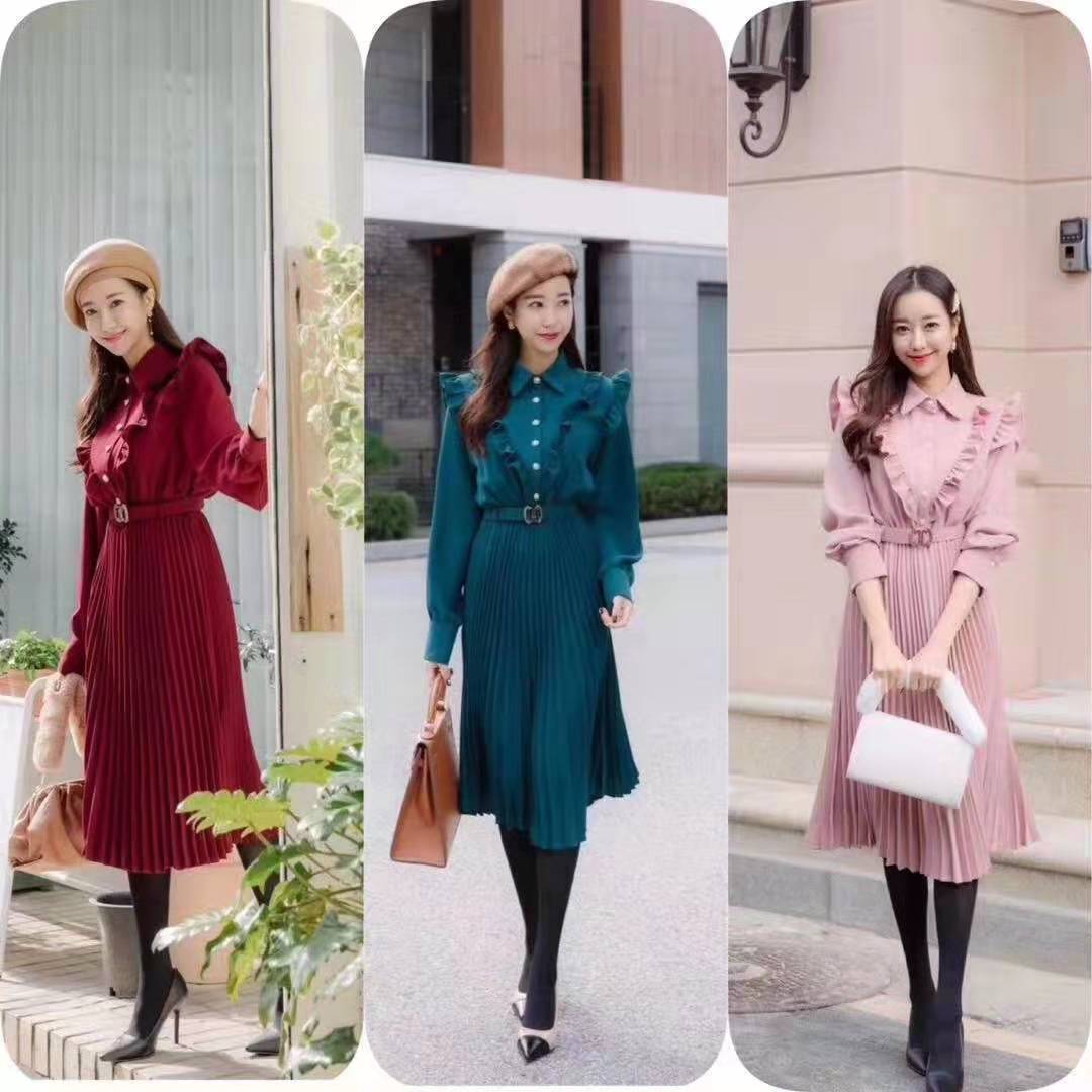 大衣连衣裙秋冬,温柔风连衣裙怎么穿搭