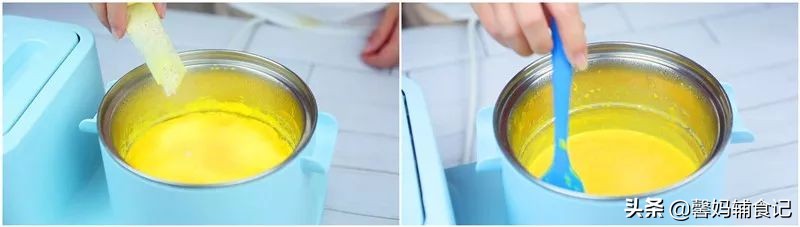 造型可爱的粒粒面,搭配亮丽的汤汁和芝士,不怕宝宝没胃口