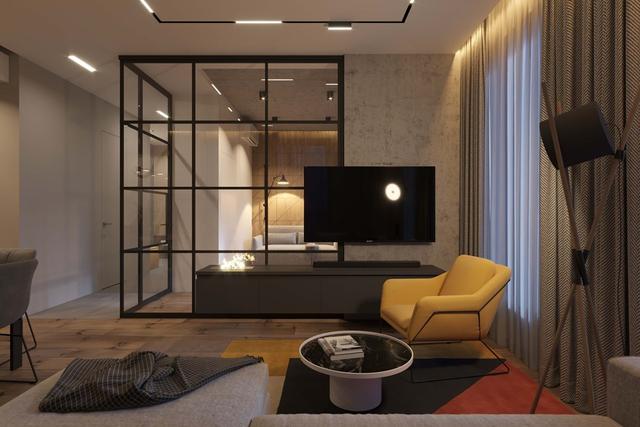 小户型卧室装修玻璃隔断,巧用玻璃隔断墙小户型秒变大空间