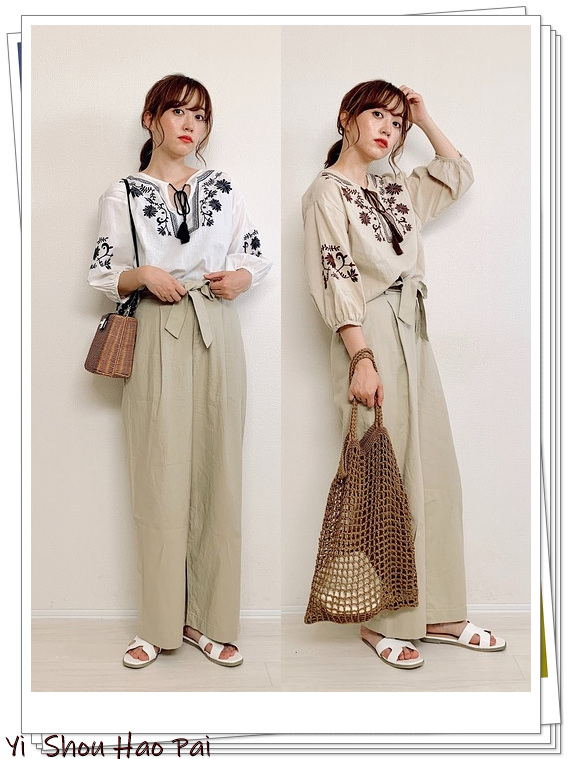 优衣库穿搭夏季女生阔腿裤,优衣库窄版阔腿纯棉女裤