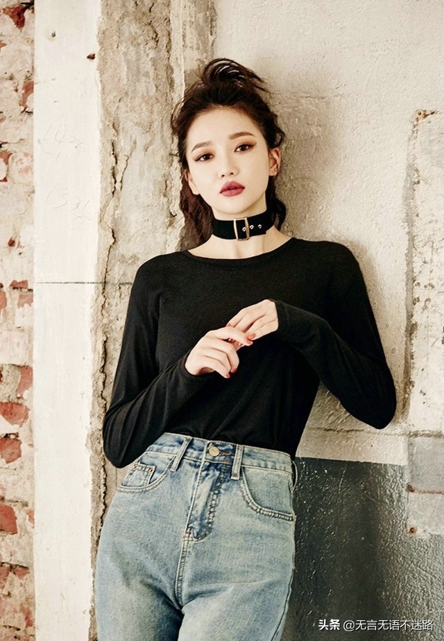 高冷御姐风冬季裤子搭配,暗黑御姐风穿搭牛仔裤