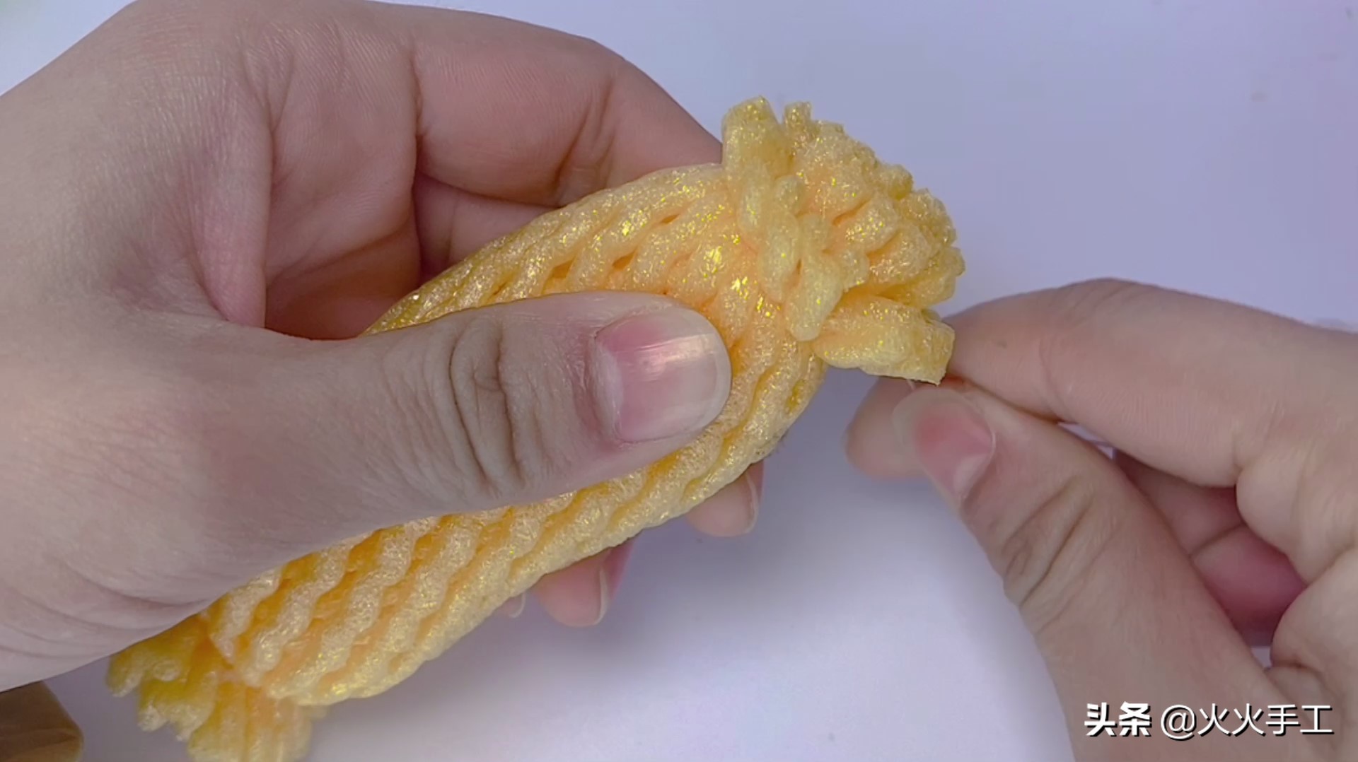 超简单的儿童手工水果网,适合女生做的水果小手工