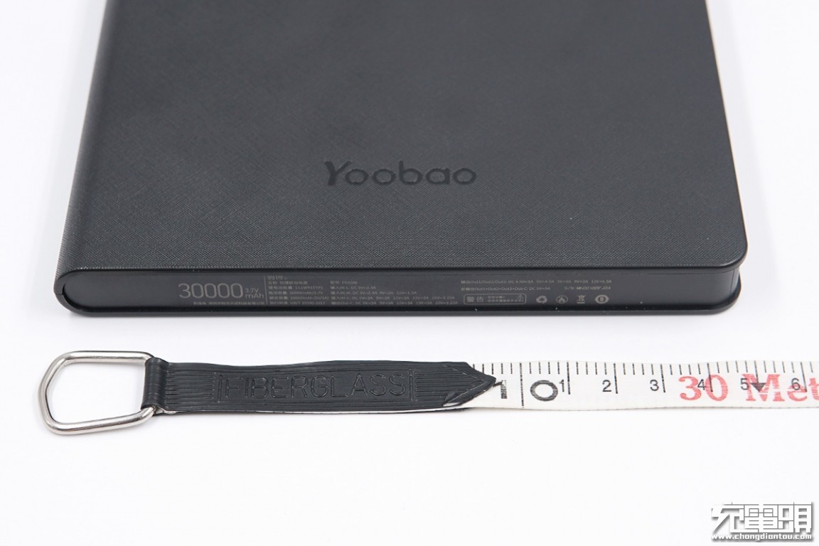 羽博20000毫安充电宝自带线评测,羽博充电宝插电