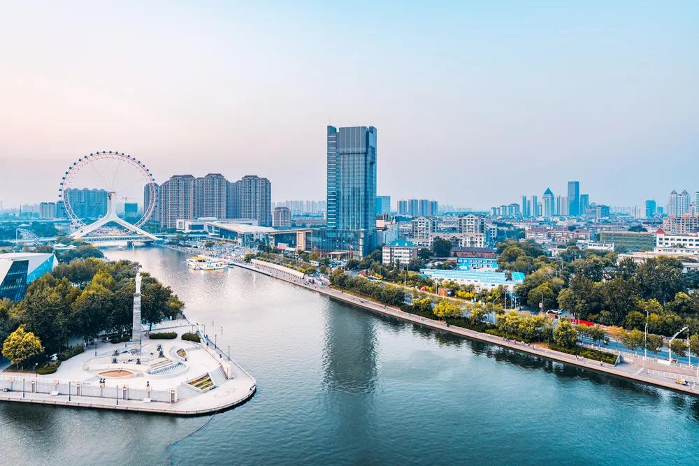 天津绝美夜拍,天津超美晚霞