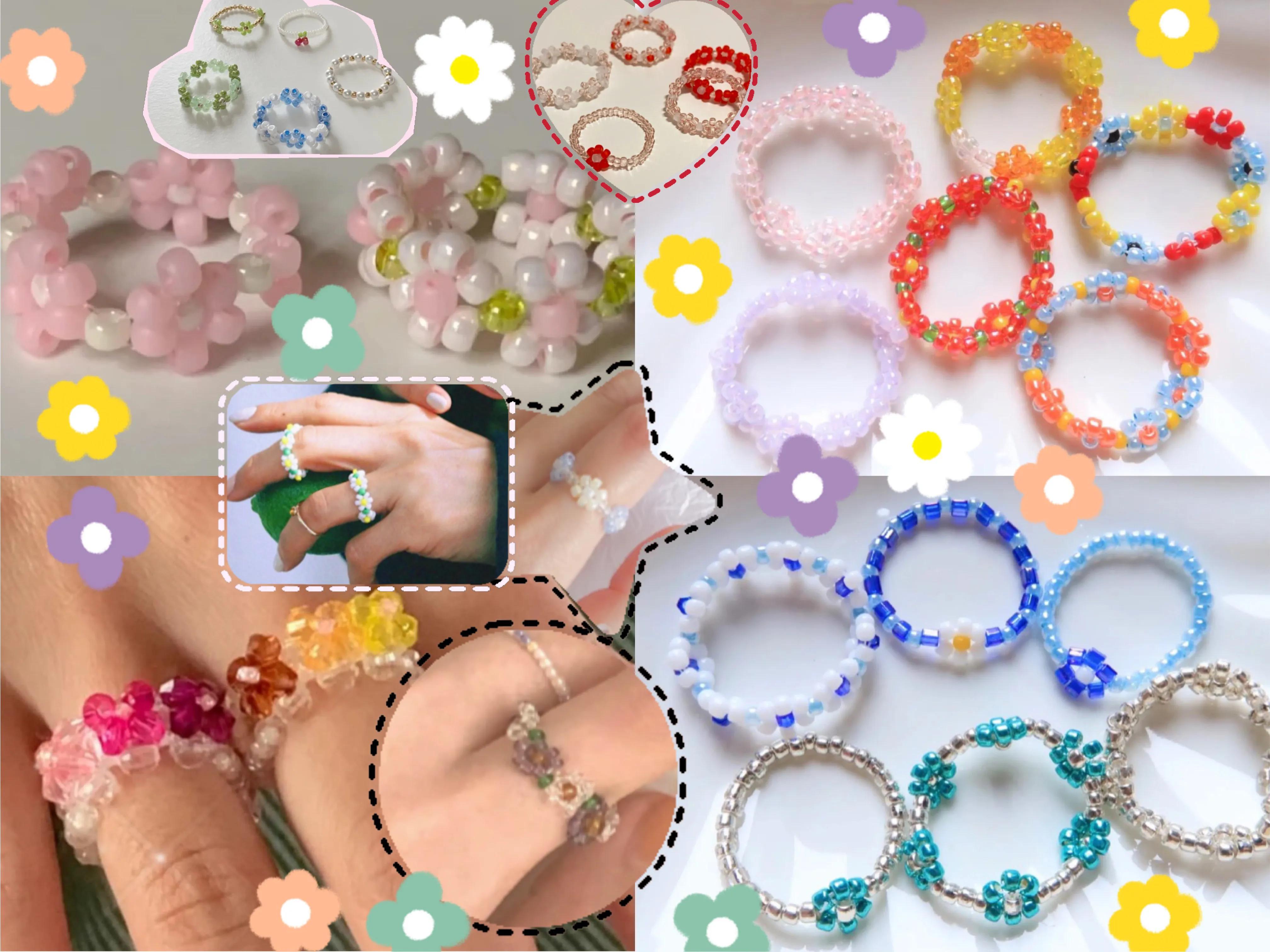 怪诞又可爱的串珠戒指,鬼马少女精灵古怪,很有戏剧感觉