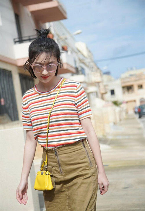 简单又很高级的针织短袖,夏季小众慵懒针织短袖