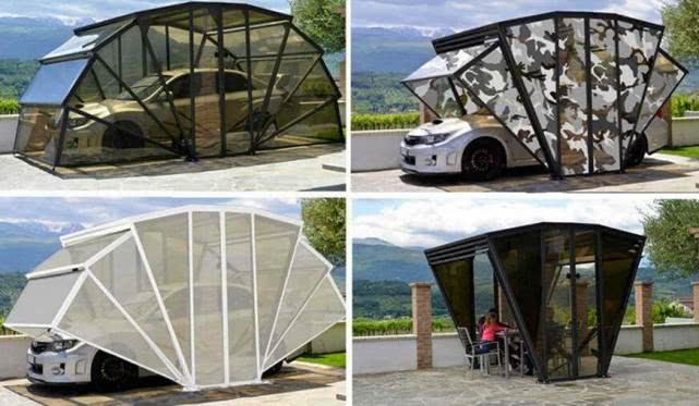 露天折叠车库,小区可移动折叠式车库