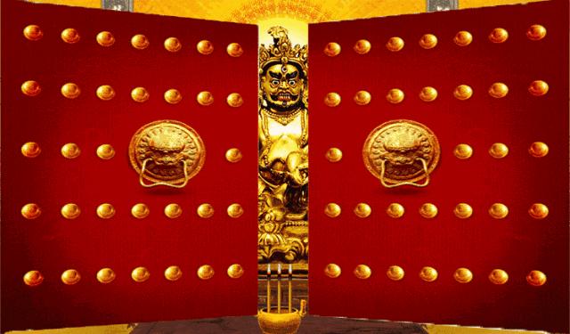 打开吉祥之门迎八方宾朋,打开大门迎财神财源滚滚