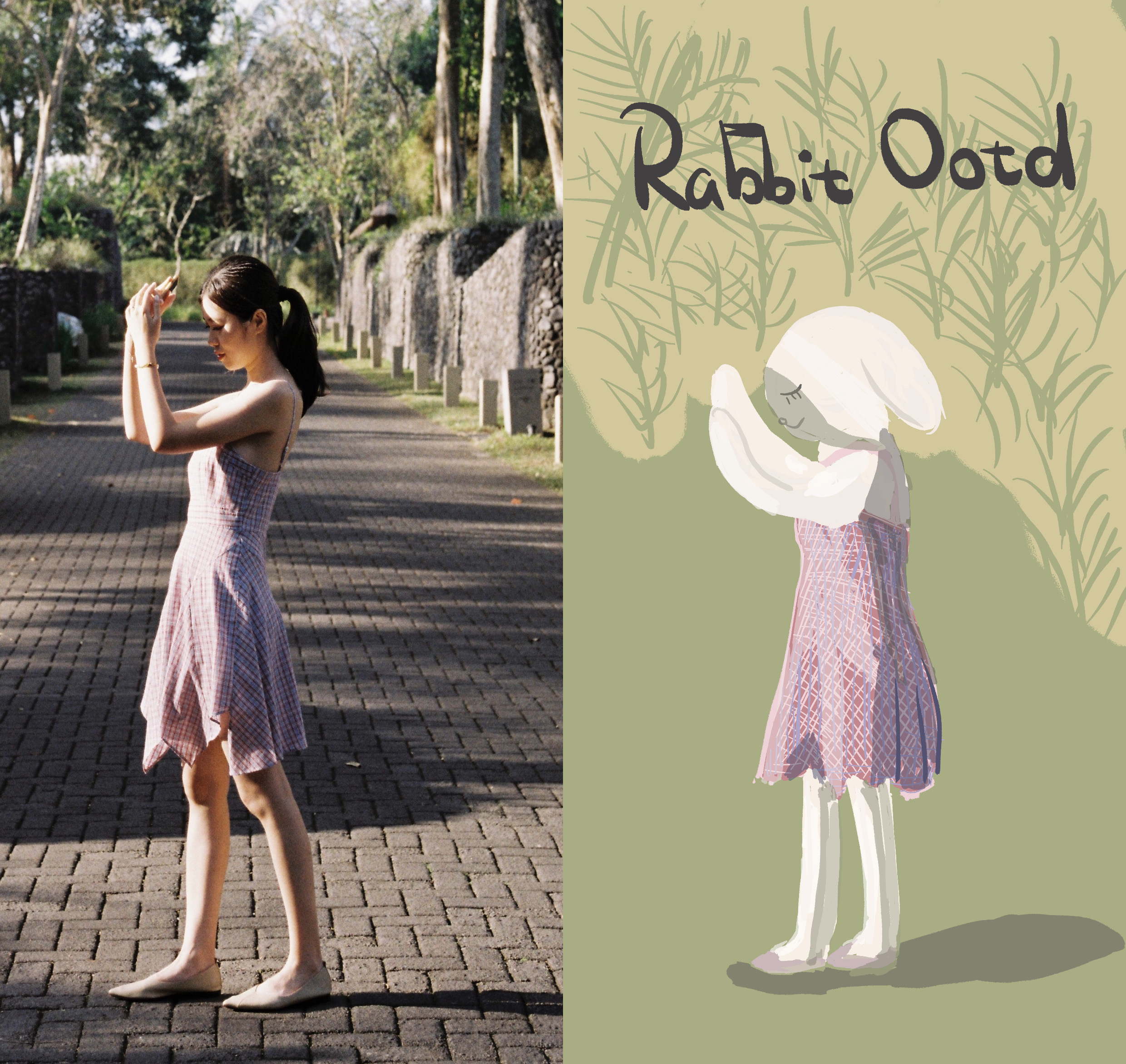 怎么画插图和小兔子,画小兔子的插画