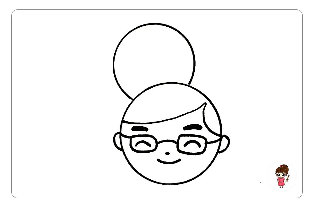 父亲节快乐的手抄报简笔画,孙子祝爷爷父亲节快乐的简笔画