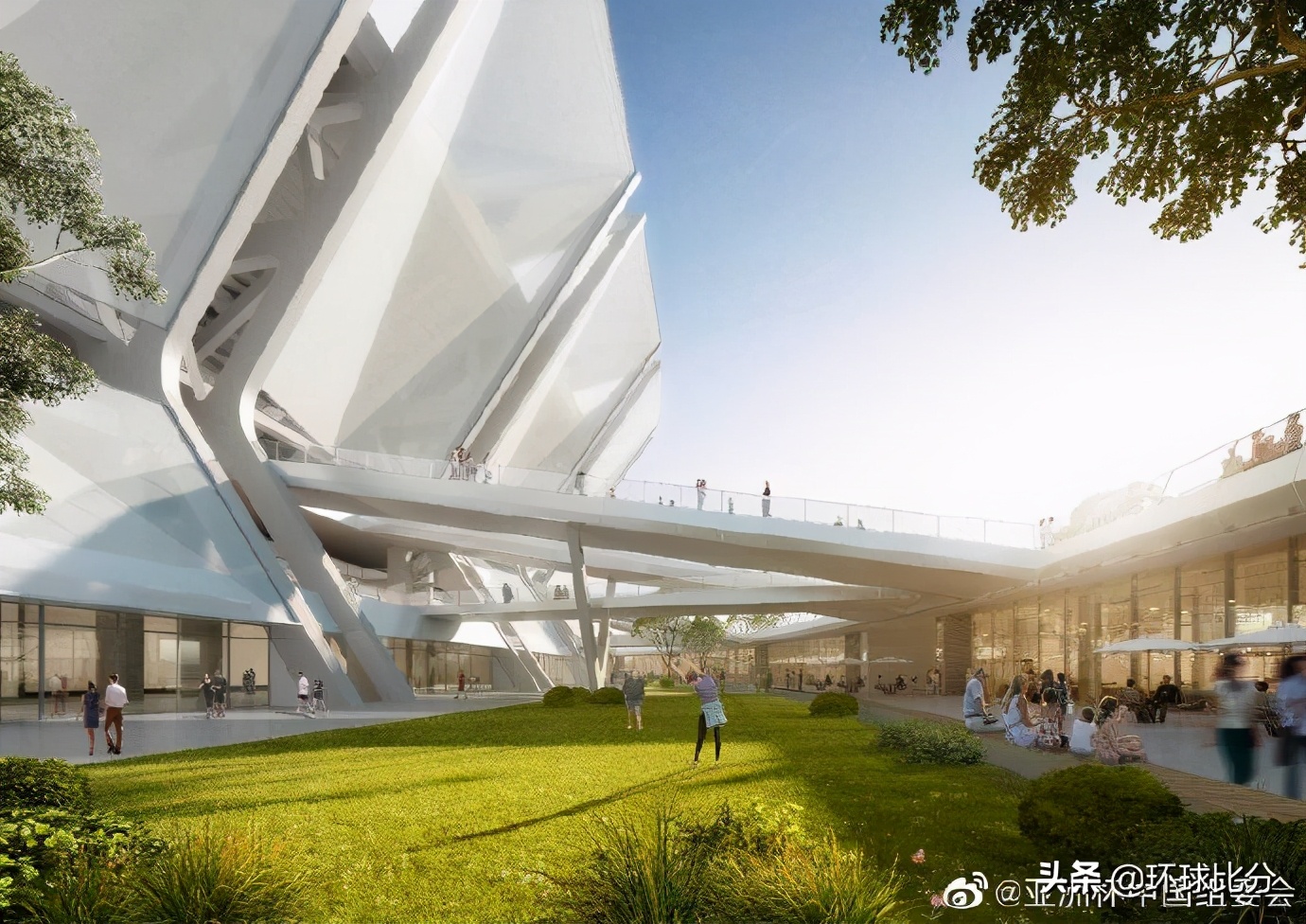 昆山专业足球场效果图,凤凰山足球场设计效果图