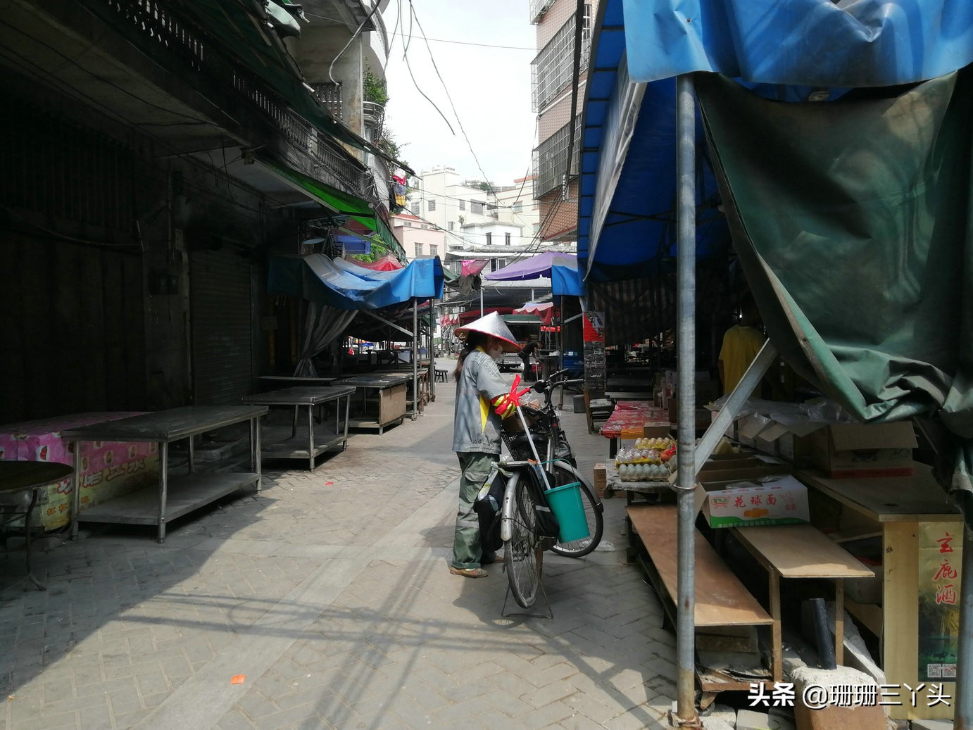 广州“最后”的鱼虾交易墟市，在城东10里外的古村内，闲置约30年