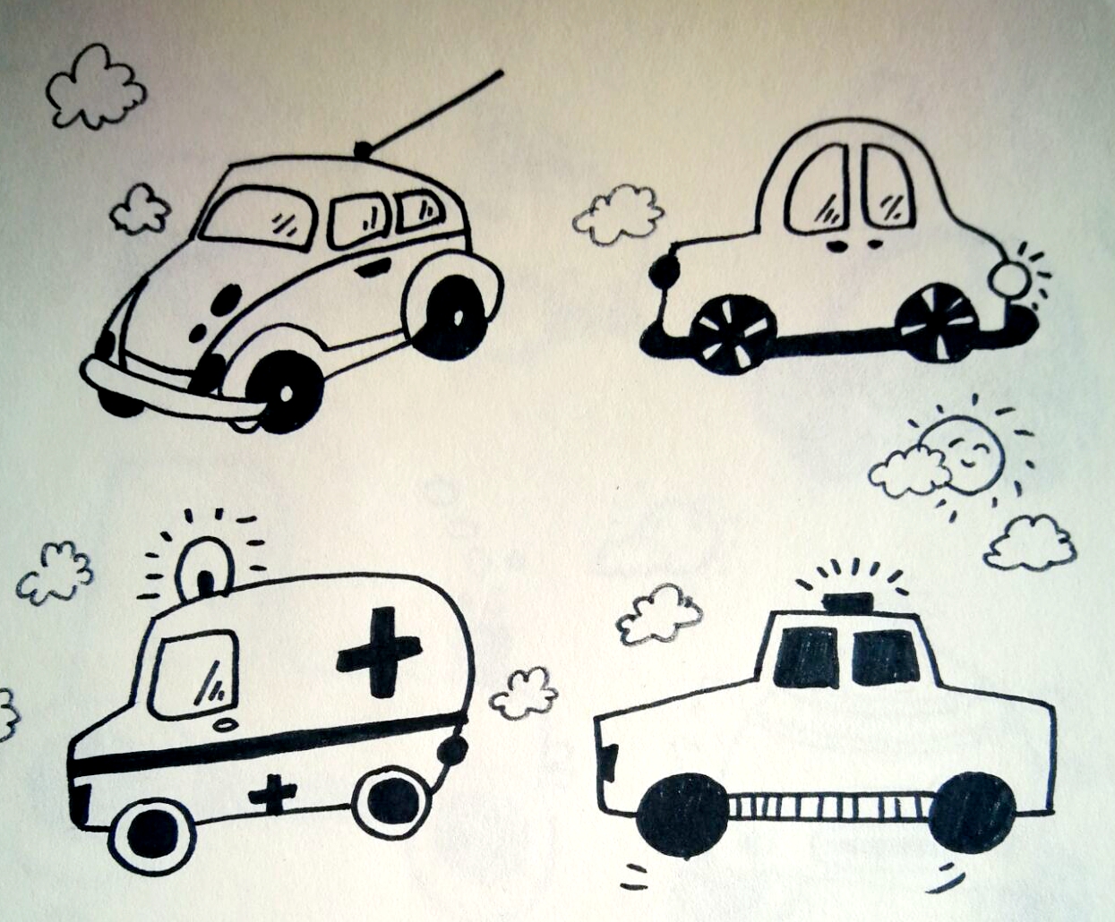 孩子喜欢的车画一画,孩子喜欢画车