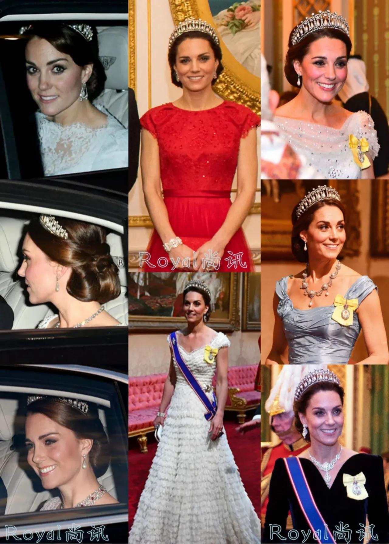 凯特王妃戴过戴安娜的什么珠宝,凯特王妃佩戴女王珠宝
