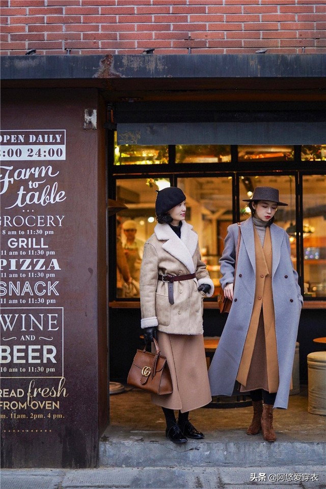 三木高领毛衣搭配,时尚博主三木秋冬搭配毛衣叠穿