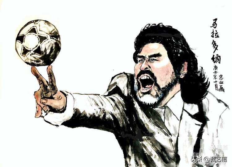 马拉多纳高清漫画壁纸,马拉多纳漫画