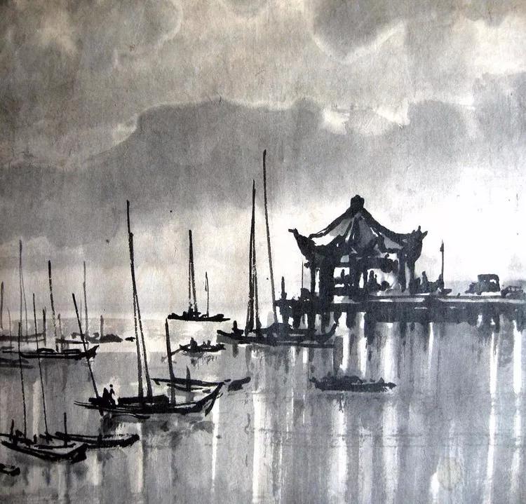 水墨画夜景欣赏,画夜景最好的中国画