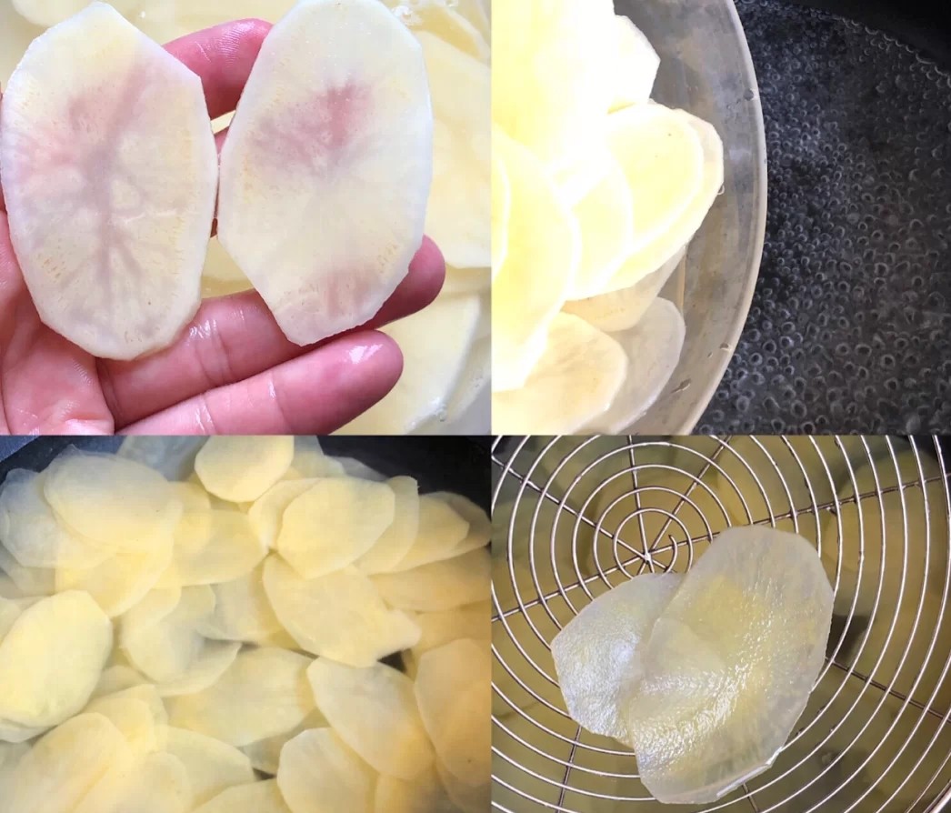 怎么用土豆泥炸薯片简单又香脆,怎么炸薯片简单又香脆10分钟