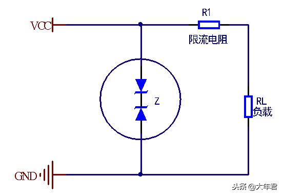 稳压二极管电路图的原理讲解,稳压二极管在电路中的作用及原理
