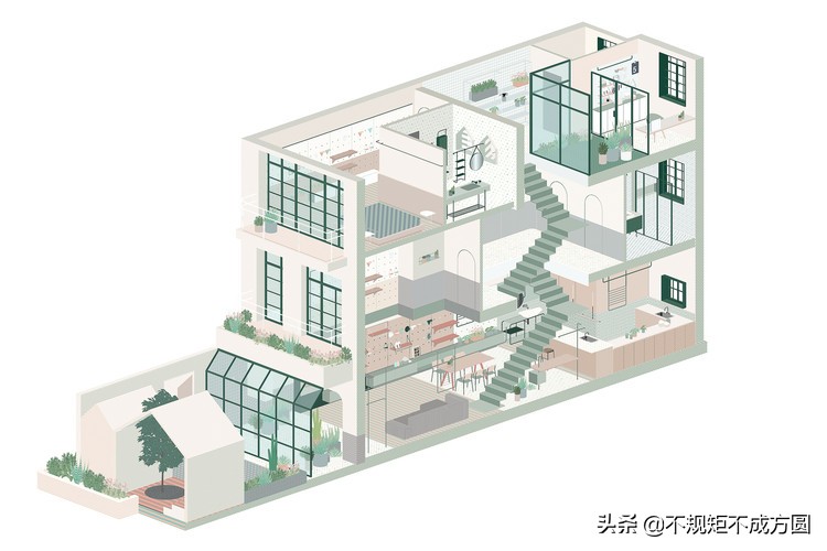 住宅轴测图画法,60平方十大最佳户型图