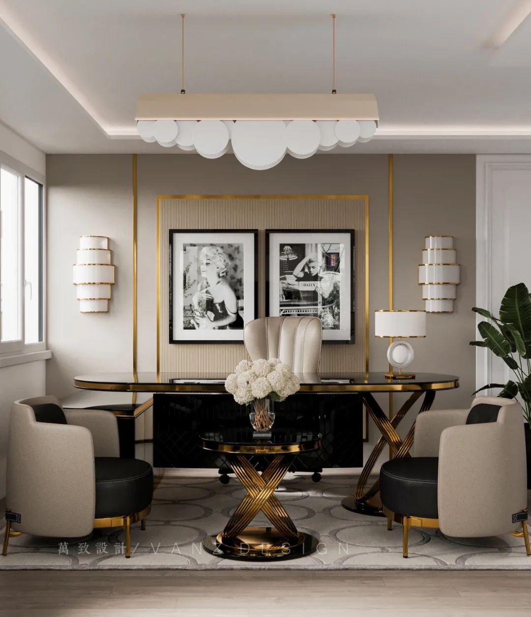 董事长办公室落地窗装修效果图,5000平方董事长办公室装修