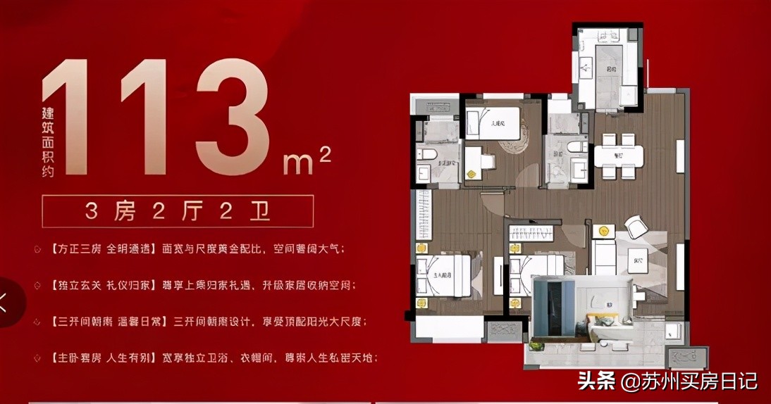 苏州相城黄埭璞玉澜岸房子怎么样,苏州黄埭璞玉澜岸102平户型尺寸图