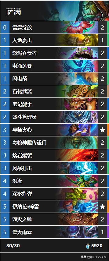 炉石全金卡组一览表,炉石传说卡组2021胜率第一
