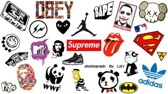 一身logo的人,一身品牌logo的人