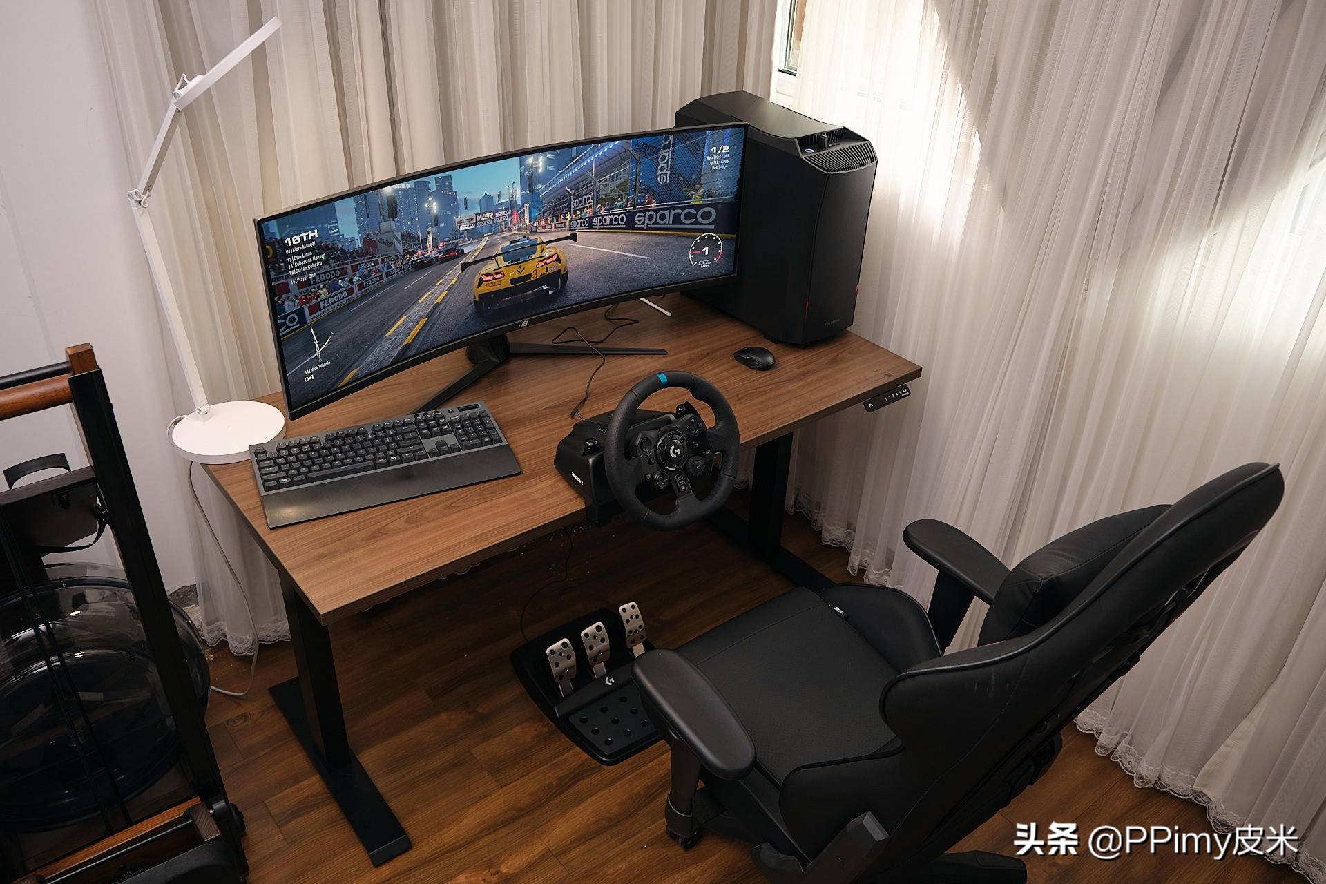 罗技全新方向盘g923开箱,罗技g923配啥座椅