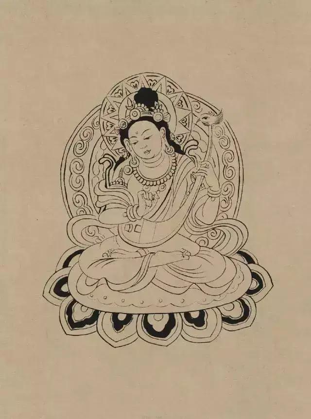 敦煌画线稿描摹,敦煌壁画白描勾线教程