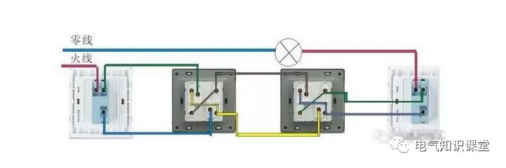 三个开关控制一个灯怎么安装图解,电工在家装中一些安装视频教程