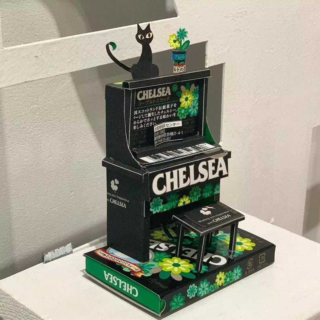 泡面武士，咖啡火车！日本空箱职人将废纸盒玩儿出了新花样