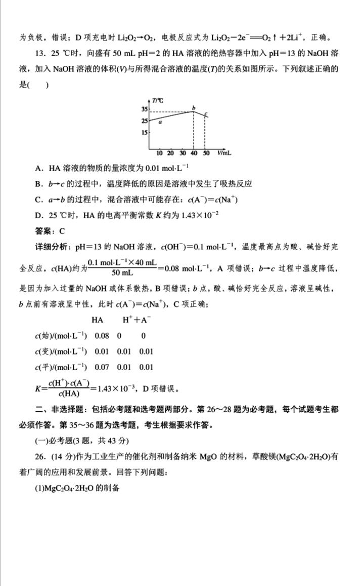 九师联盟二轮专题分层突破卷化学,李政化学冲刺600题