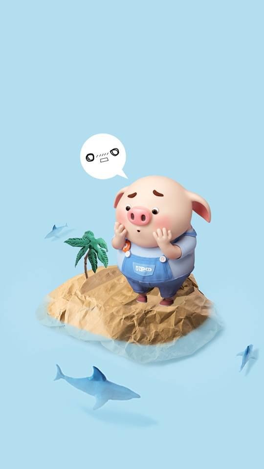 手机壁纸可爱猪猪,可爱情侣猪猪图片高清壁纸