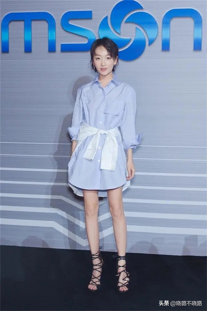 衬衫式小白裙气质高级显瘦,最近很火的高级感裙子